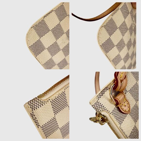 LOUIS VUITTON Damier Azur (Neverfull MM ) Pouch Bag 💼 AR1158 - Picture 14 of 16